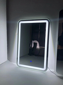Зеркало AGATA LED 8060-Zm8, 800х600/600х800 мм, с сенсором, фронтальная подсветка со сменой подс