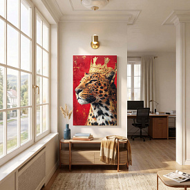 Канвасы Postermarket CT6-184 Леопард в короне 60x90см