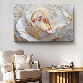 Канвасы Postermarket CT7-134 Белая роза 70x110см