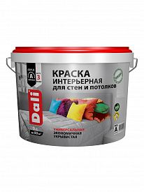 Краска акриловая интерьер.ДАЛИ 9л белоснежный