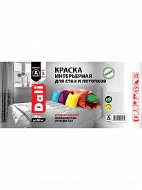 Краска акриловая интерьер.ДАЛИ 9л белоснежный