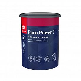 Краска водная для стен Tikkurila Euro Power 7 база А 0,9л