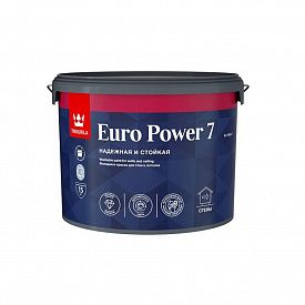 Краска водная для стен Tikkurila Euro Power 7 база А 9л