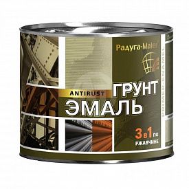 Грунт-эмаль 3в1 Радуга 1,9л серый