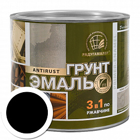 Грунт-эмаль 3в1 Радуга 1,9л черный