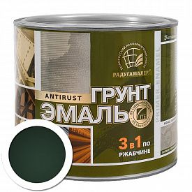 Грунт-эмаль 3в1 Радуга 1,9л зеленый