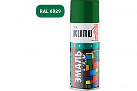 Краска аэрозольная KUDO 0,52л тем.зеленый