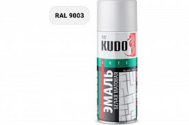 Краска аэрозольная KUDO 0,52л белый матовый