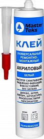 Клей MasterTeks HM акриловый ремонтно-монтажный 400г белый
