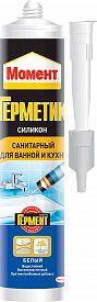Герметик силиконовый санитарный для ванной и кухни белый 280 мл.