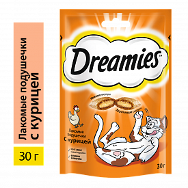Корм для кошек Dreamies c курицей 30гр