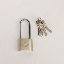 Замок навесной с длинной дужкой 40мм серый