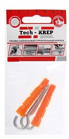 Шуруп-полукольцо Tech Krep/Zitar5х40 с полипроп. унив. дюбелем 8,0х51 2шт