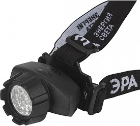 Фонарь налобный ЭРА GB-604 Б0031384 ,18xLED, 3xAAA, 4 режима, черный