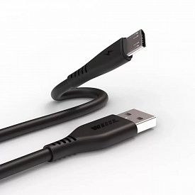 Кабель переходник спиральный WIIIX USB-Lightning 1,2м черный