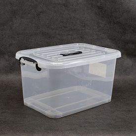 Ящик для хранения прозрачный, пластик, 49х34,5х26cм