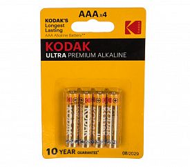 Батарейка алкалиновая Kodak ULTRA PREMIUM LR03/286 Б0005128 4шт