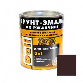 Грунт-эмаль по ржавчине DALI 2л корич.